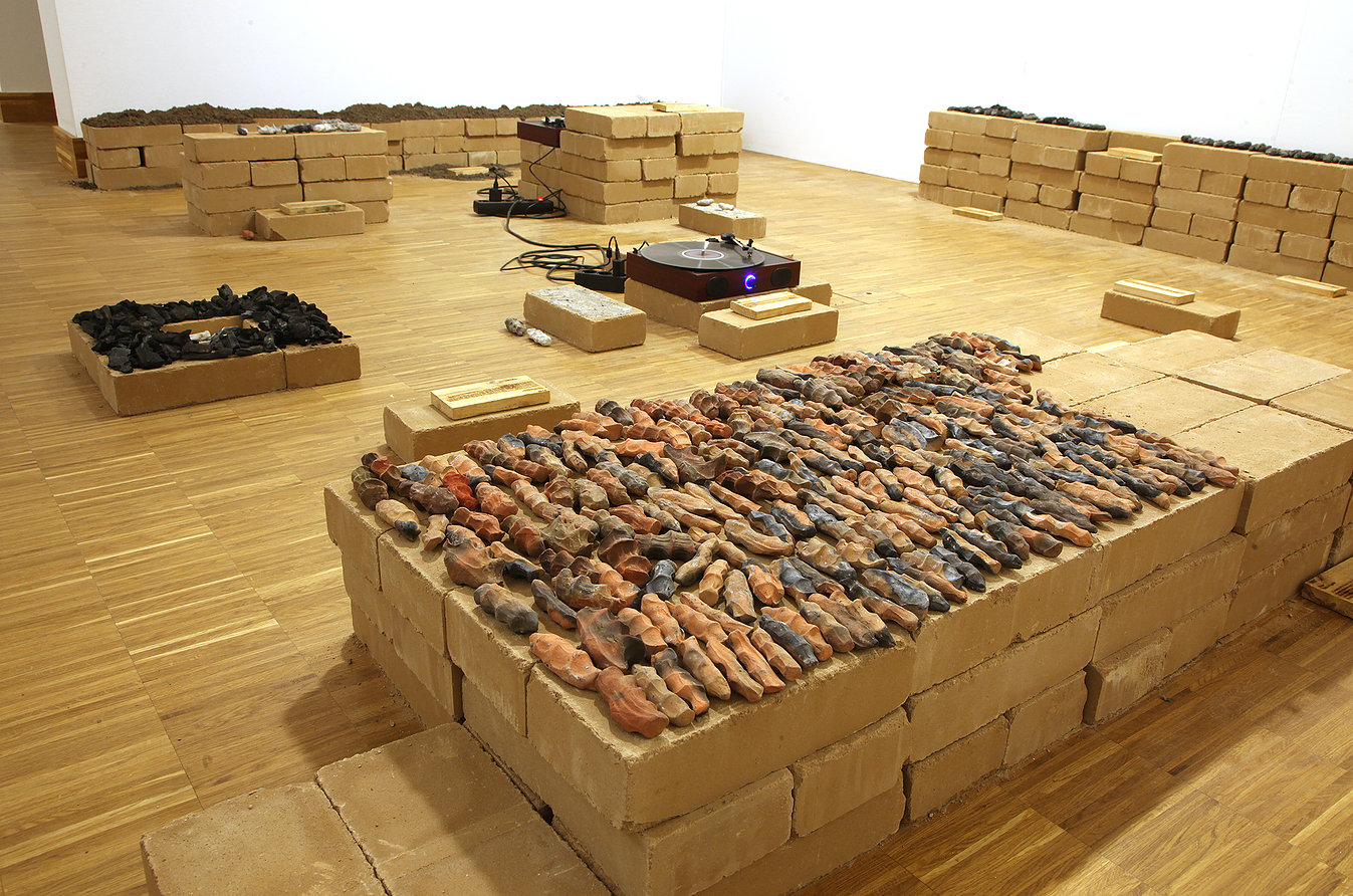 Installation view of work by Dineo Seshee Bopape