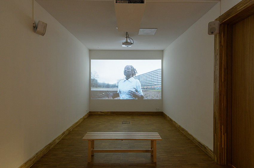 Installation view of work by Donna Kukama