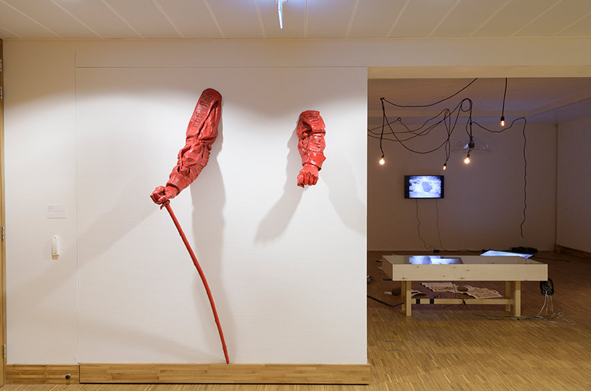 Installation view of work by Haroon Gunn-Salie