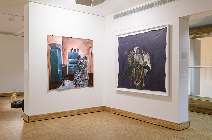 Installation view of work by Neo Matloga