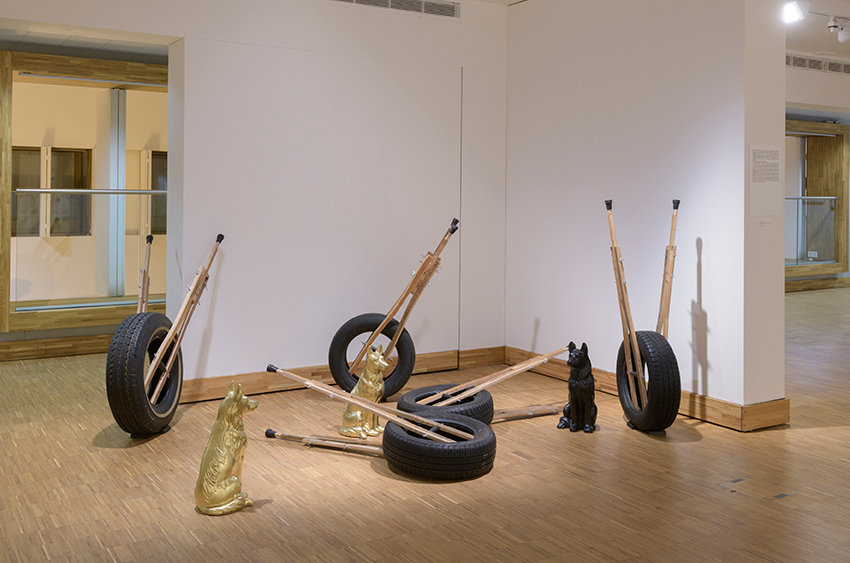 Installation view of work by Kemang Wa Lehulere