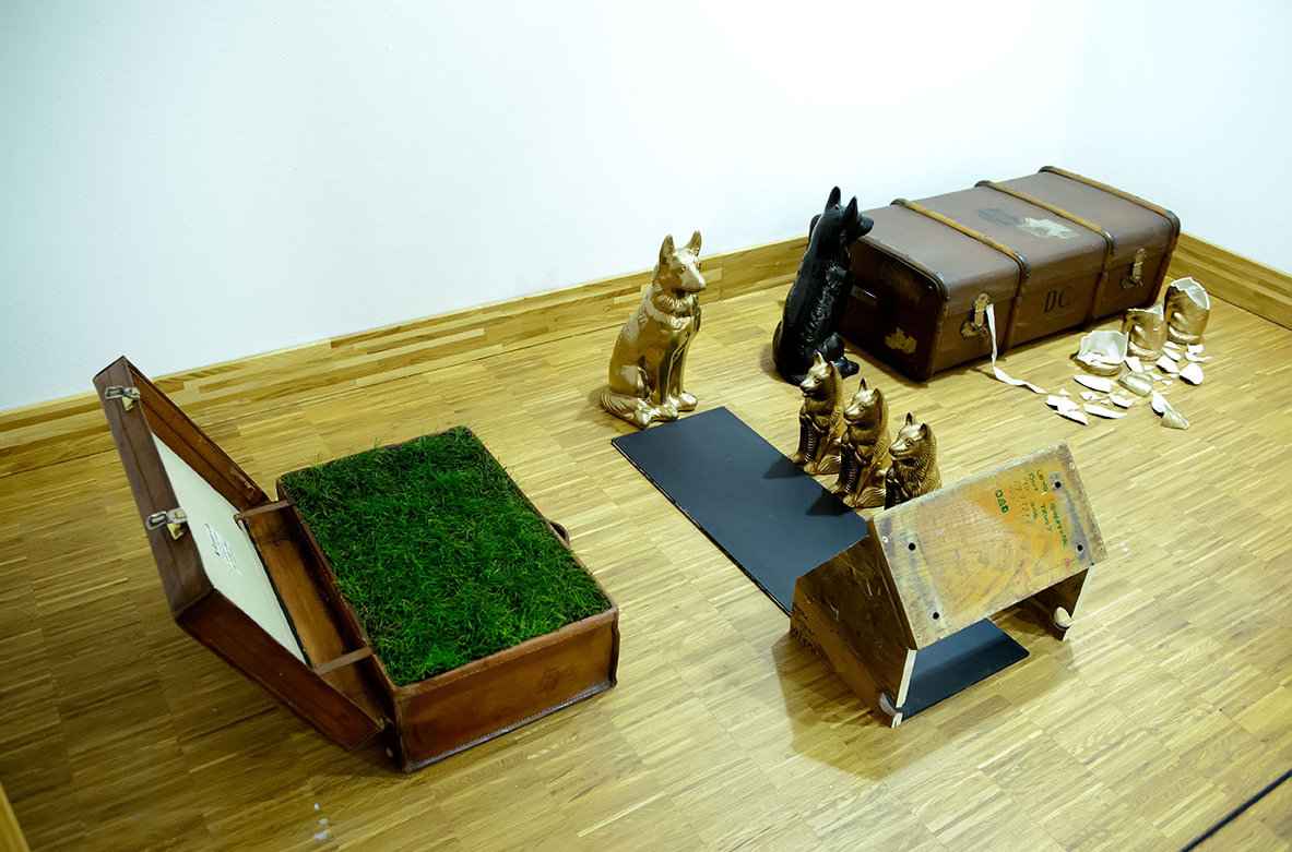 Installation view of work by Kemang Wa Lehulere