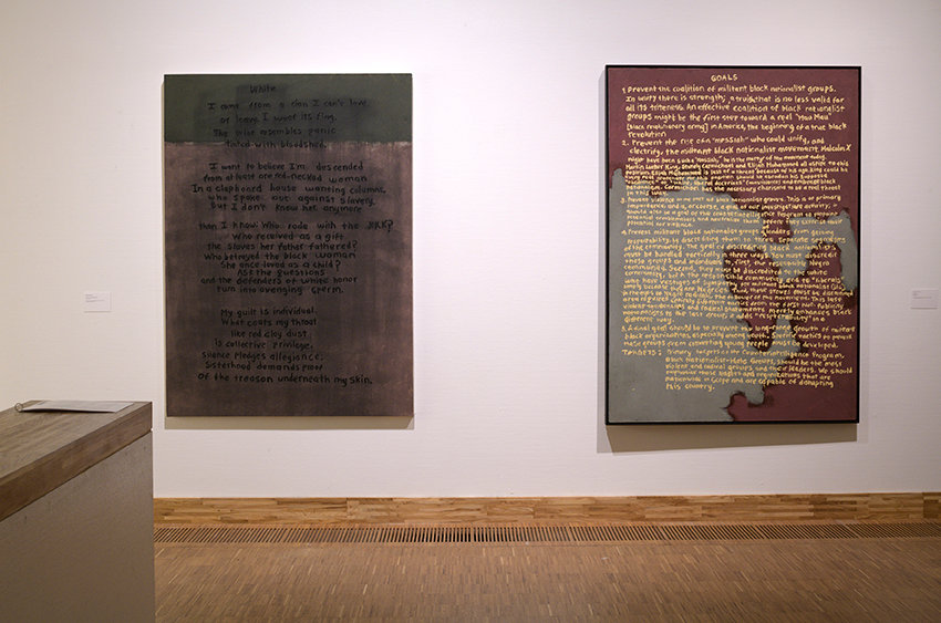 Installation view of work by Mawande Ka Zenzile